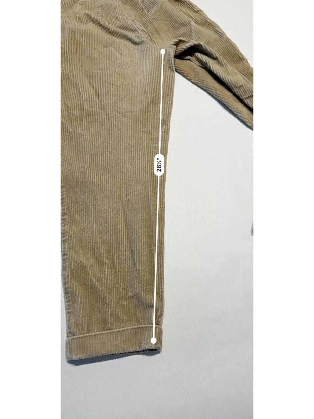 Gap Tan Brown Corduroy Pleated High-Rise Pants Women's Size 1/2 - Picture 5 of 8